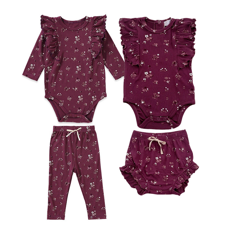 Newborn Baby Girl Romper Floral - 0-24M Newborn Baby Girl Clothes Set