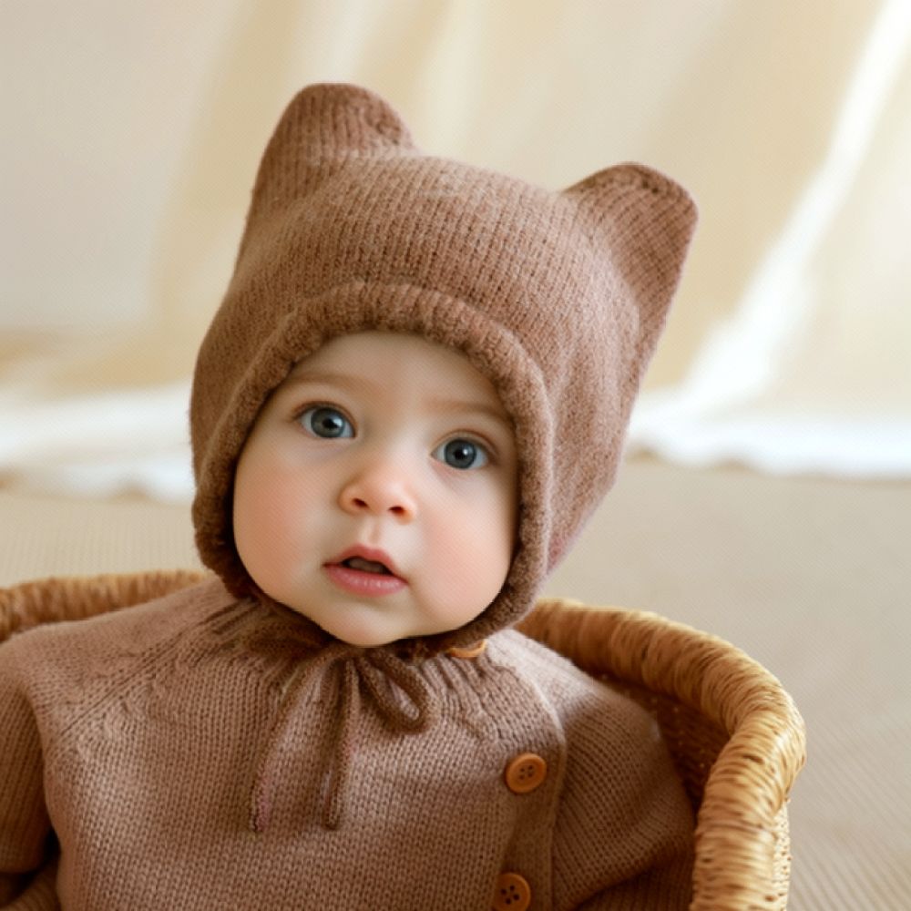 Winter Knitted Baby Bonnet War - огляд і ціна Infant Beanie Hat With Ears
