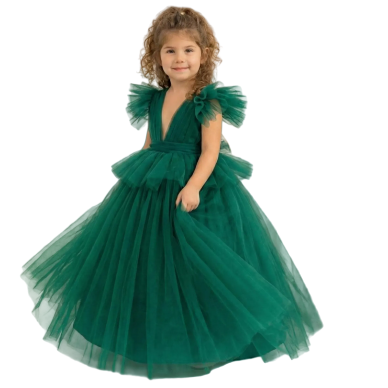 Emerald Green Tulle Toddler Dr - огляд і ціна Toddler Girl Tulle Party Dress
